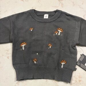 🍄 Modern Moments by Gerber Gray Mushroom Sweater | 18 Months | NWT